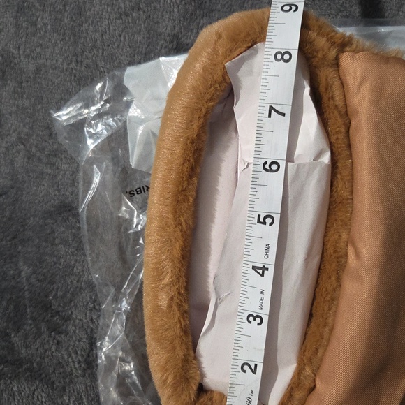 A New Day Brown Faux Fur Chain Bag - Picture 6 of 7